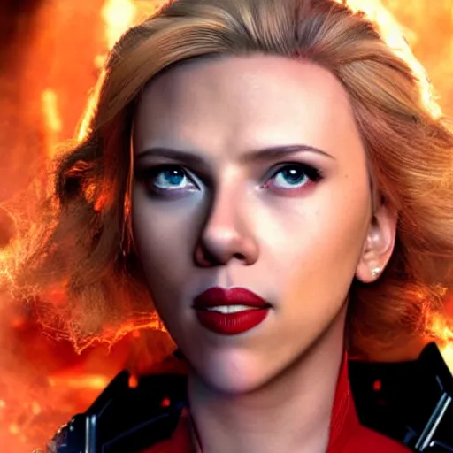 Image similar to scarlett johansson as vi from arcane