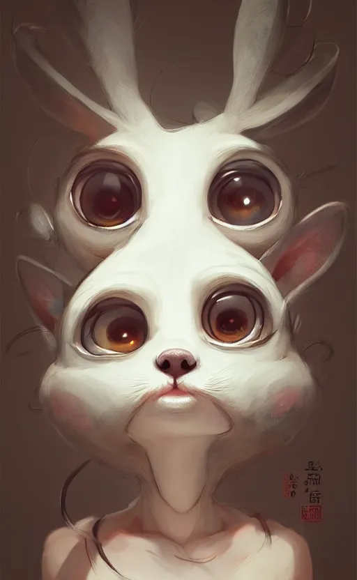 Image similar to a beautiful portrait of a cute anthropomorphic humanoid fursona. big eyes. character design by cory loftis fenghua zhong ryohei hase isma