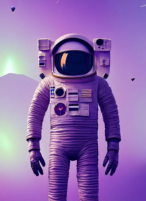Prompt: stempunk astronaut by beeple and pascal blanche