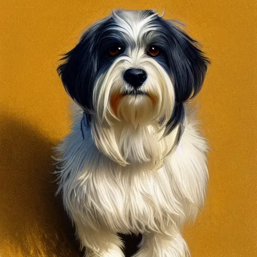 Image similar to beautiful detailed picture of a havanese dog, radiant light, art nouveau, intricate, elegant, highly detailed, my rendition, digital painting, artstation, concept art, smooth, sharp focus, illustration, art by artgerm and greg rutkowski and alphonse mucha