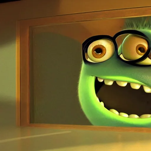 Prompt: mike wazowski in csi : miami, 4 k hd still