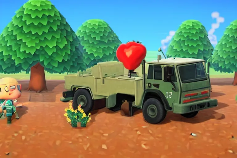 Image similar to tel missile truck in animal crossing