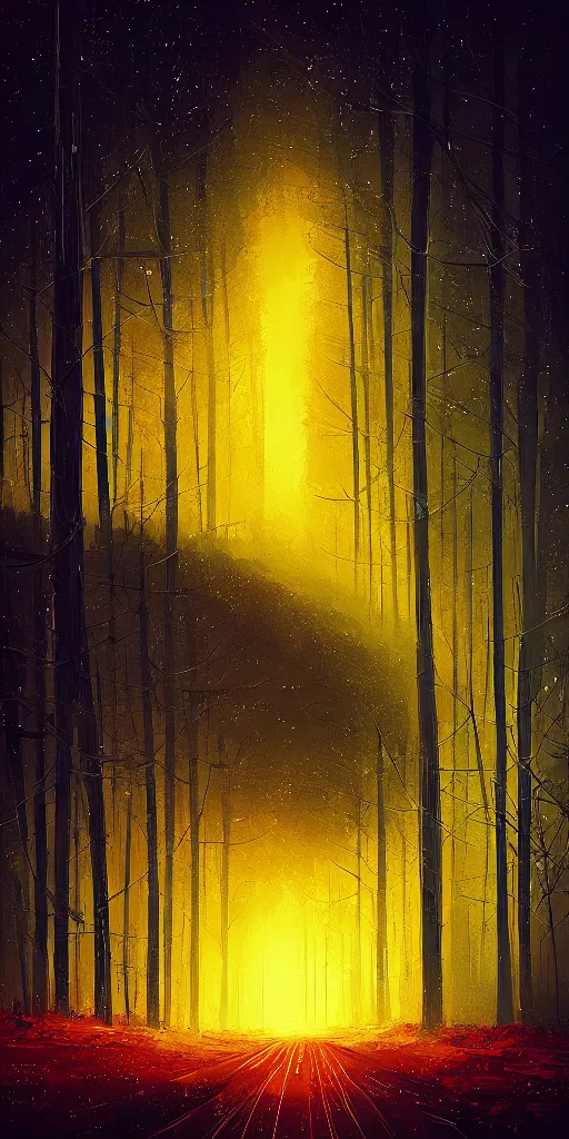 Image similar to i said, ooh, i'm blinded by the lights by alena aenami