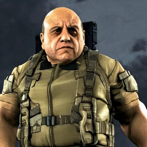 Image similar to danny devito as solid snake in metal gear solid, playstation 1