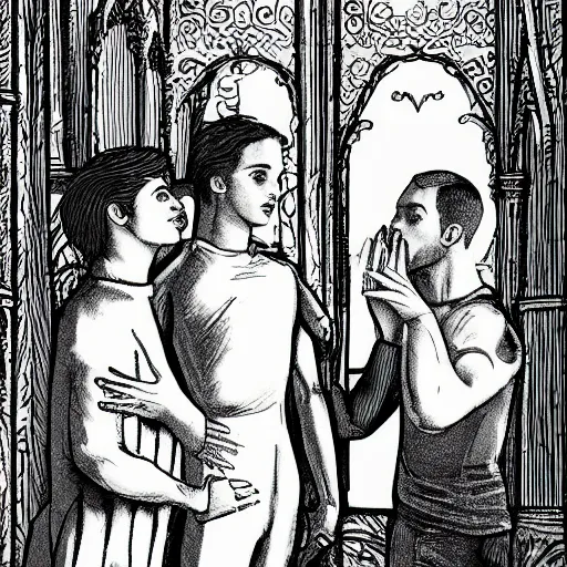 Image similar to romeo and juliet gay version illustration book