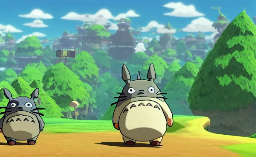 Image similar to Totoro in The Legend of Zelda: The Wind Waker, 4k, UHD