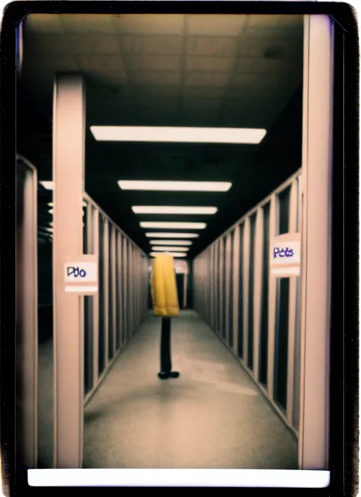 Image similar to polaroid photograph of the inside of an empty blockbuster store, liminal space, familiar place, mannequins, black mold, amateur, 3 5 mm, raw, 4 k, hd