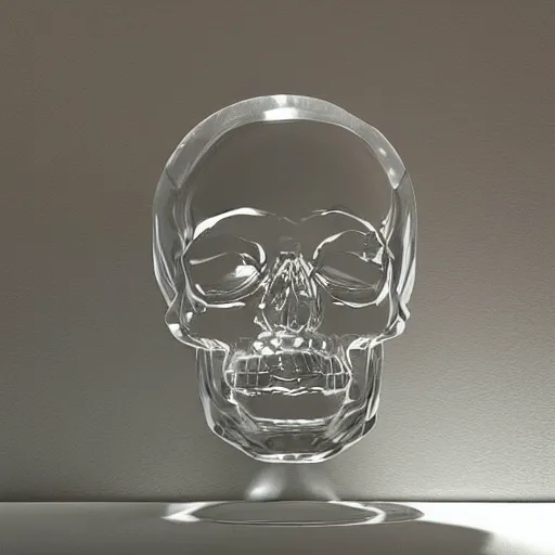 Prompt: crystal human head