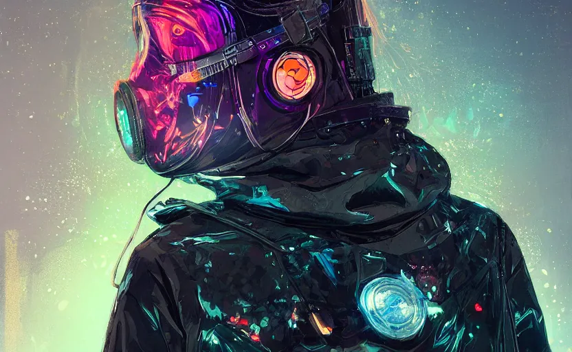 Image similar to skill magic deepdream guard girl cyberpunk futuristic, reflective puffer jacket, black leggings from the back radiating a glowing aura by ismail inceoglu dragan bibin hans thoma, perfect face, fine details, realistic shaded, fine - face, pretty face