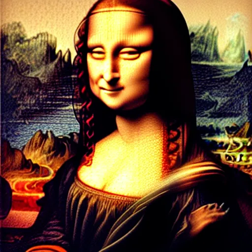 Prompt: “mona lisa as face of sam lam, high resolution”