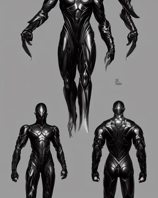 Image similar to sleek wiry muscular male smooth black pearlescent scifi armor, by greg rutkowski and mark brookes and jim burns and tom bagshaw and magali villeneuve, trending on artstation