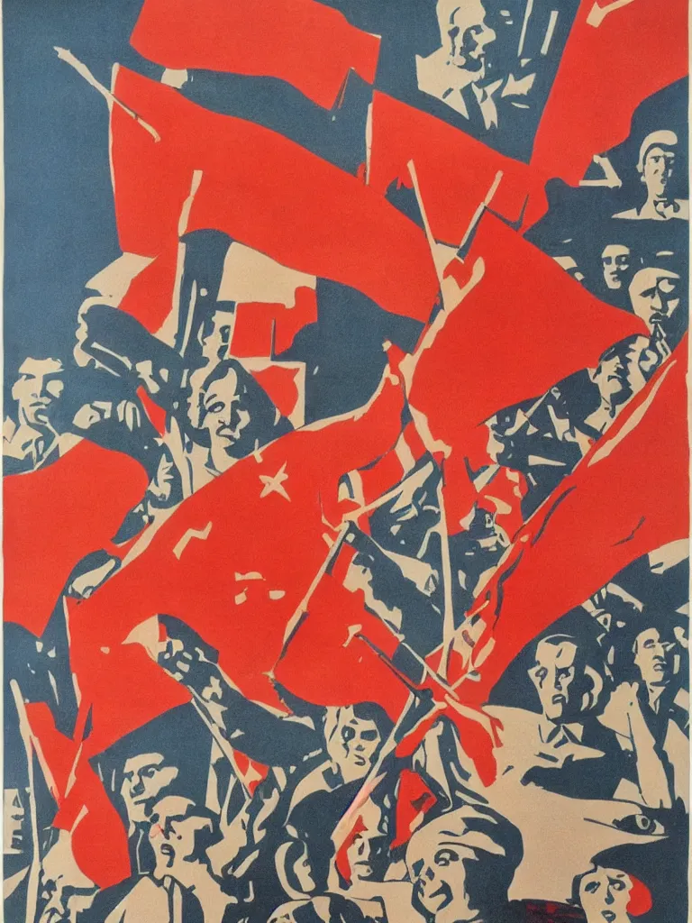 Image similar to soviet era propaganda posters