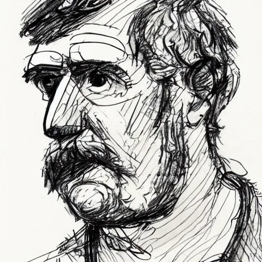 Image similar to a realistic yet scraggly portrait sketch of the side profile of a stern and sophisticated the scout, trending on artstation, intricate details, in the style of frank auerbach, in the style of sergio aragones, in the style of martin ansin, in the style of david aja, in the style of mattias adolfsson
