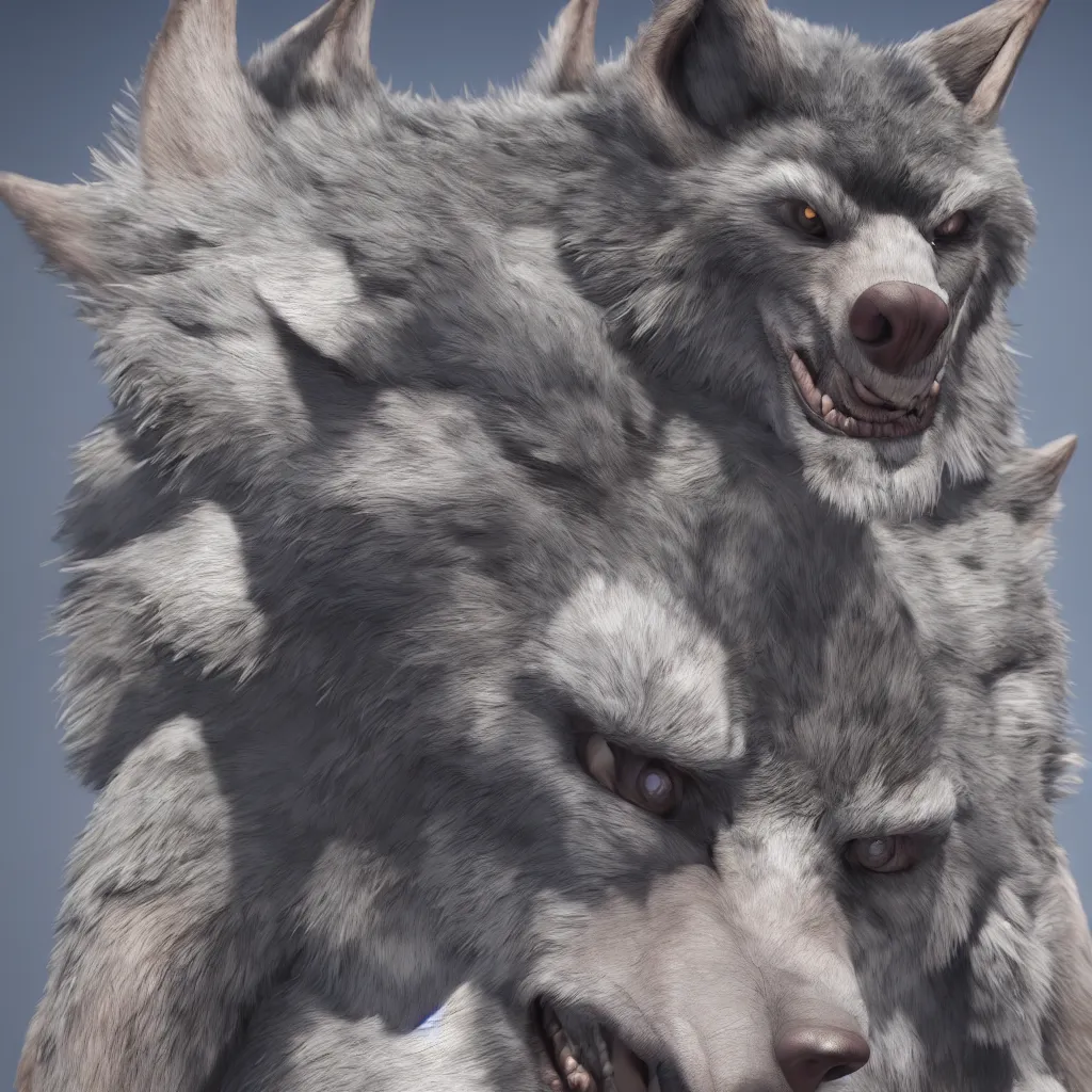 Image similar to a handsome werewolf seductive fursona, digital art, redshift render, hyperrealistic, ray - tracing photographed with canon