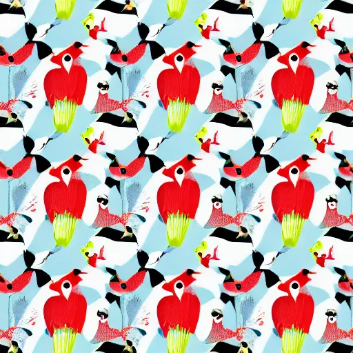 Image similar to fabric pattern of minimalistic birds