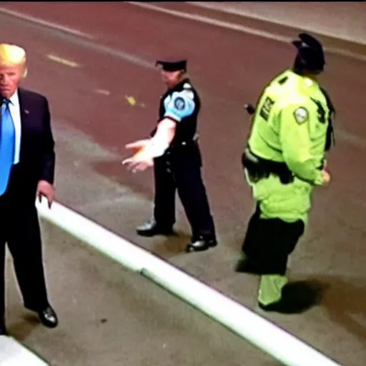 Image similar to donald trump getting arrested on the tv show cops