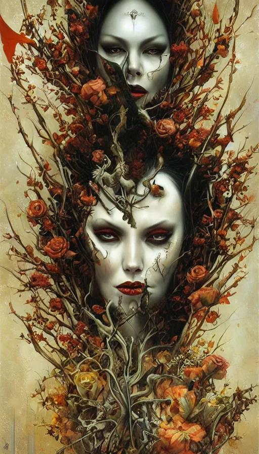 Image similar to life and death mixing together, by karol bak