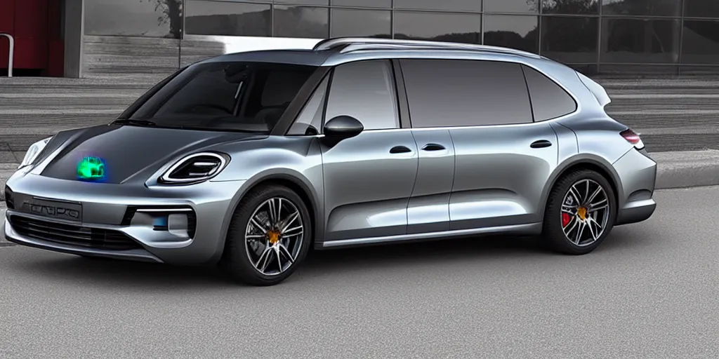 Image similar to “2021 Porsche Minivan, ultra realistic, 4K, high detail”