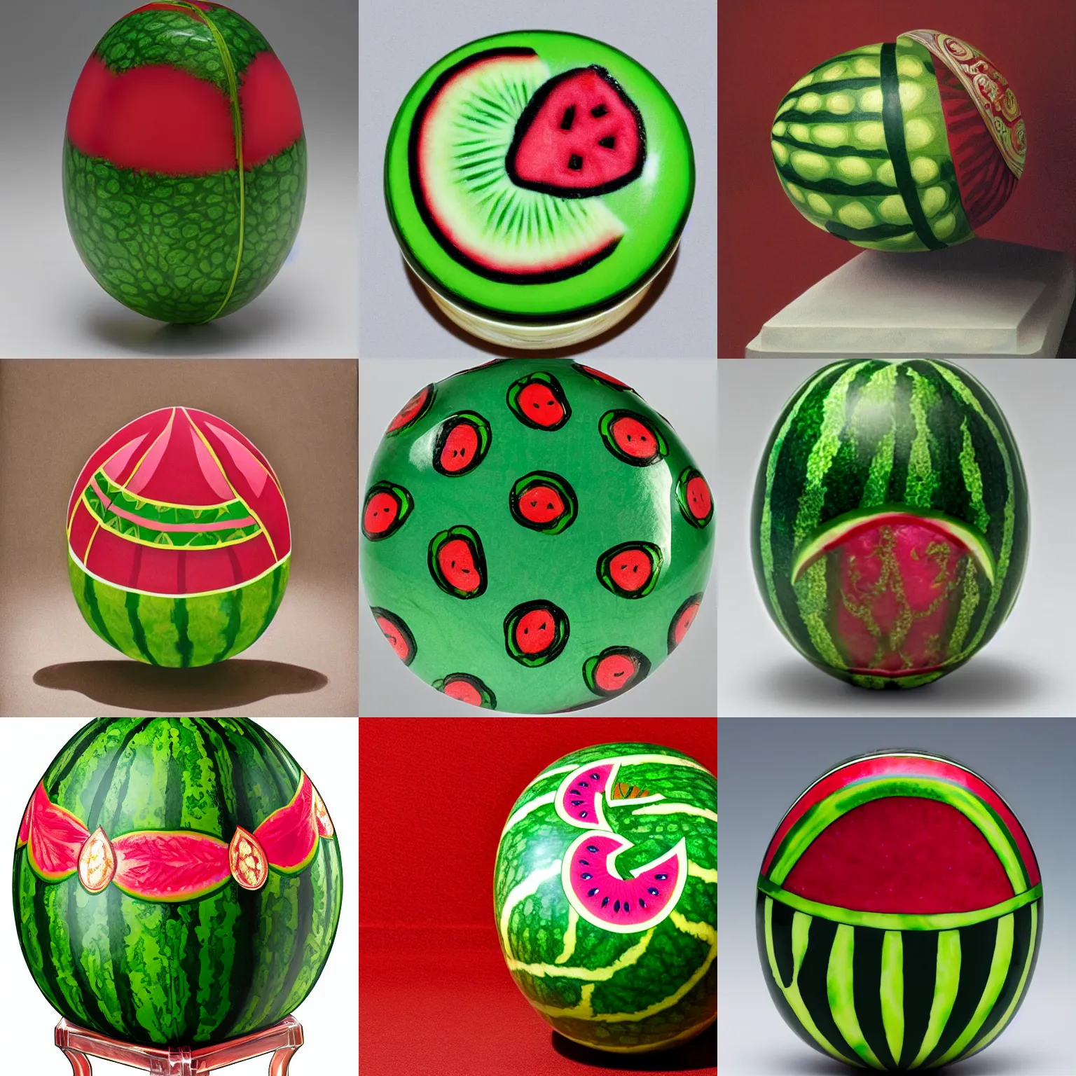 Prompt: faberge watermelon