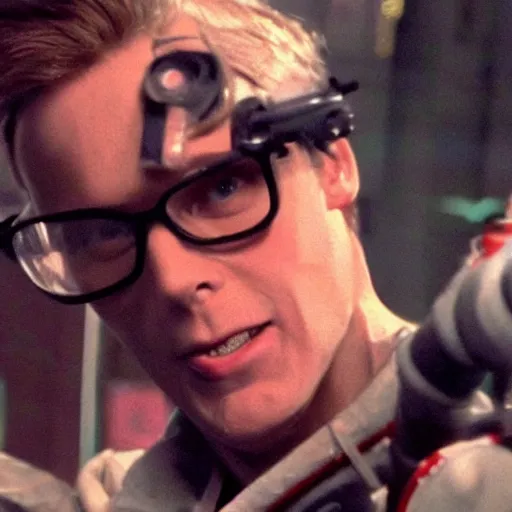 Image similar to Live Action Still of Jerma in Ghostbusters, real life, hyperrealistic, ultra realistic, realistic, highly detailed, epic, HD quality, 8k resolution, body and headshot, film still