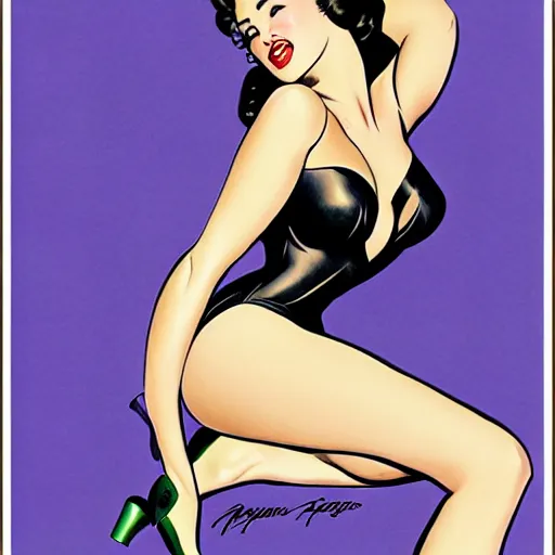 Prompt: a pinup illustration of megan fox in the style of alberto vargas.