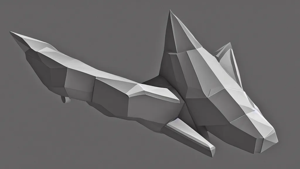 Prompt: a low poly model of a spaceship