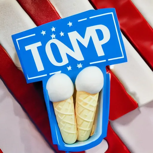 Image similar to donald trump ice cream bar from blue bunny