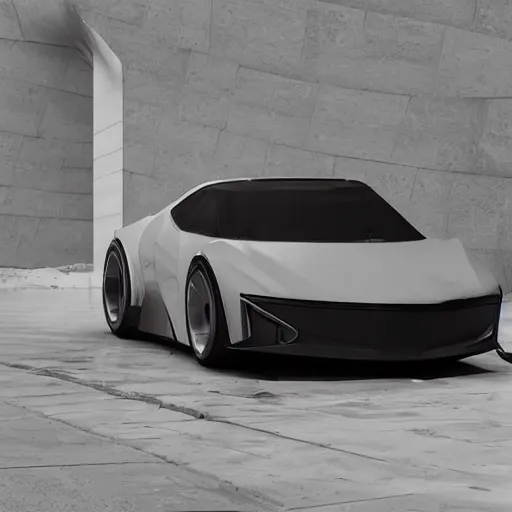 Image similar to khyzyl saleem car : medium size: 7, u, x, y, o medium size form panels: motherboard medium size forms : zaha hadid architecture big size forms: brutalist medium size forms: sci-fi futuristic setting: Ash Thorp car: ultra realistic phtotography, keyshot render, octane render, unreal engine 5 render , high oiled liquid glossy specularity reflections, ultra detailed, 4k, 8k, 16k: blade runner 2049 color colors : cinematic, high contrast