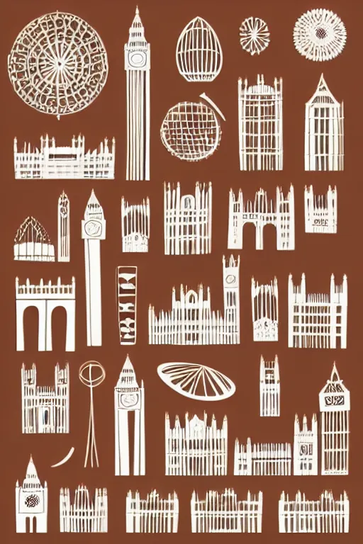 Image similar to minimalist boho style art of london, illustration, vector art