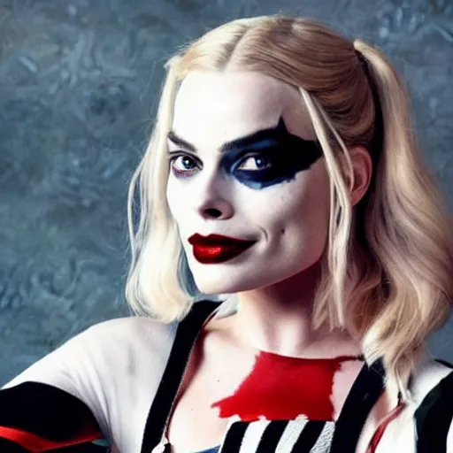 Prompt: margot robbie as harley quinn