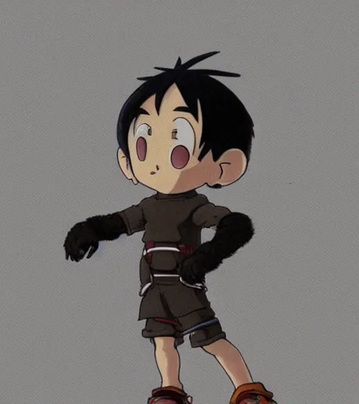 Image similar to attractive little boy wearing an cyborg bear suit, artwork in kentaro miura and made in abyss, inspired in astroboy smooth, beautiful lightness, anatomically correct, trending on pixiv, fascist composition, realistic