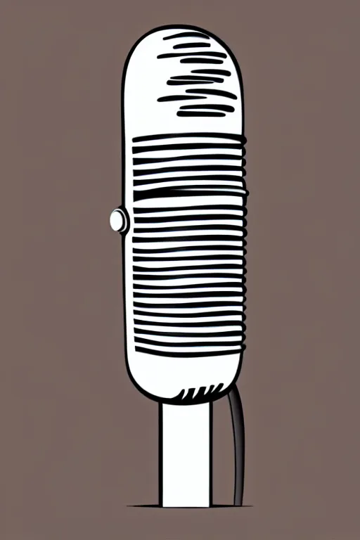 Image similar to minimalist boho style art of a microphone, illustration, vector art