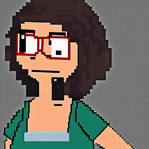 Image similar to Pixel art of Tina Balcher from Bob's Burgers