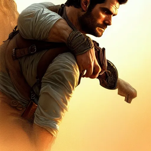 Henry Cavill as the Nathan Drake (Uncharted). : r/aiArt