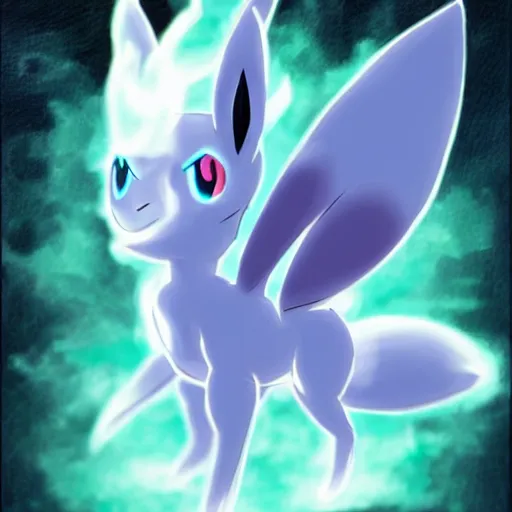 Image similar to a ghost type eeveelution, pokemon