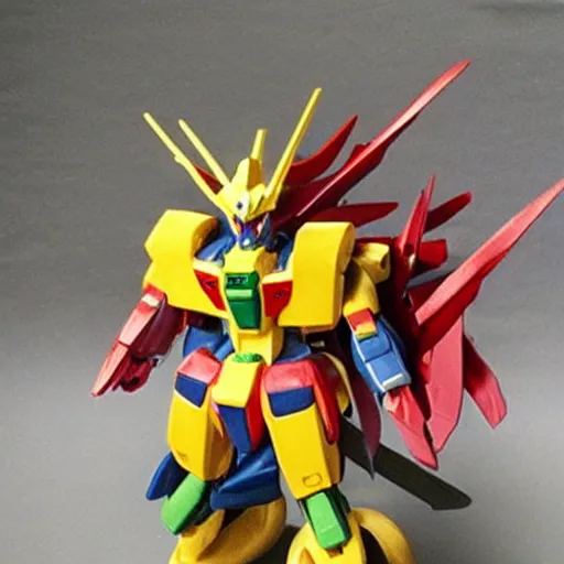 Image similar to gundam made of fruits