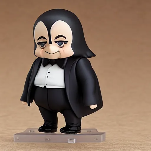 Prompt: nendoroid of danny devito as the penguin, product photo