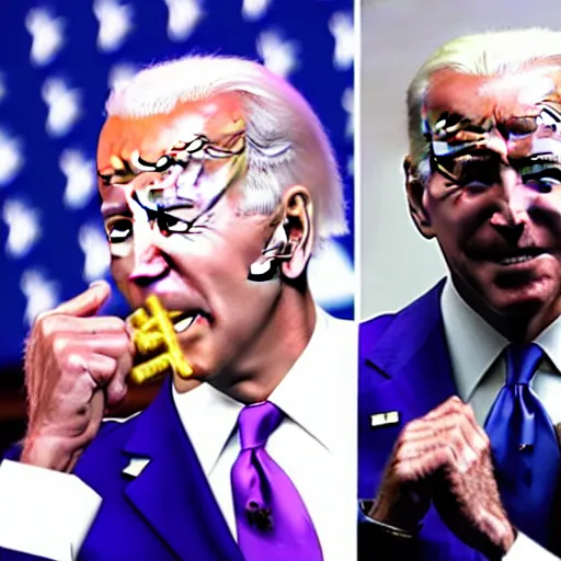 Image similar to Joe Biden in JoJo's Bizarre Adventure