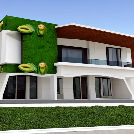 Image similar to house designed as Avocado