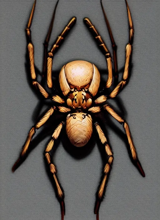 Prompt: illustration of a spider made of bone, intricate, elegant, highly detailed, digital painting, artstation, concept art, smooth, sharp focus, illustration, art by wlop, mars ravelo and greg rutkowski