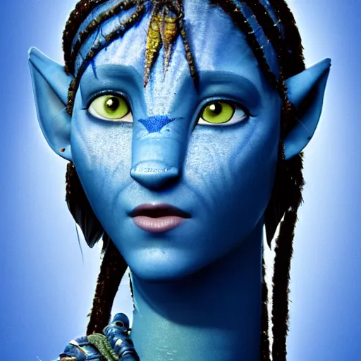 Prompt: a blue - skinned female navi from avatar wrapped in barbed wire, high resolution film still, hdr color, movie by james cameron