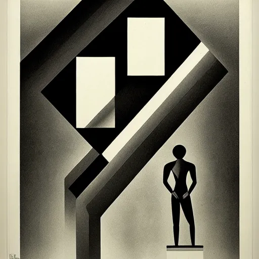 Image similar to lithography bauhaus conceptual figurative post - morden monumental portrait, illusion surreal art, highly conceptual figurative art, intricate detailed illustration, controversial poster art, polish poster art, geometrical drawings, no blur
