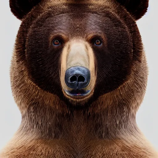 Image similar to a bear, 8 k, insanely detailed, realistic, elegant, studio photography