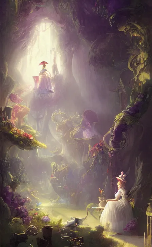 Image similar to Alice in the wonderland by Raphael Lacoste and Adrian Smith and Delphin Enjolras and Daniel F. Gerhartz