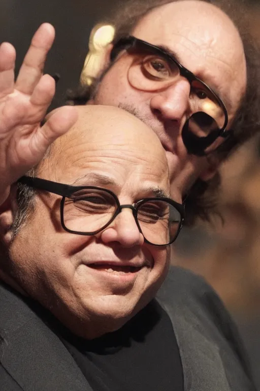 Image similar to Danny DeVito in film matrix 4k,