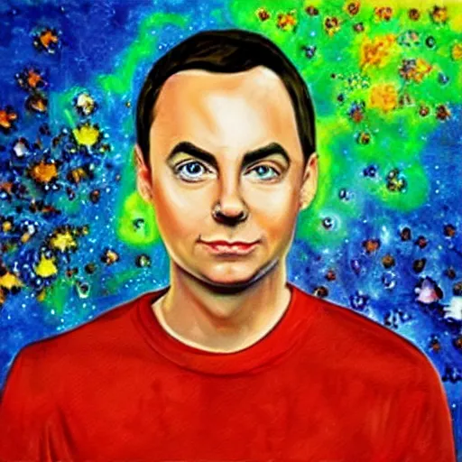 Prompt: a painting by Sheldon Cooper