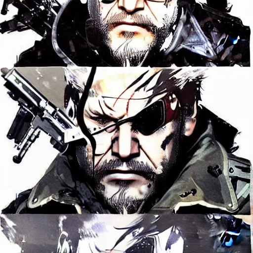 Prompt: beautiful videogame concept art of danny devito from metal gear solid, by yoji shinkawa