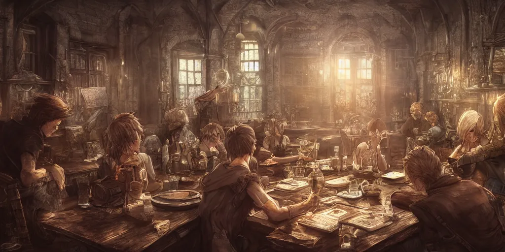 Image similar to let us not seek to satisfy our thirst for freedom by drinking from the cup of bitterness and hatred. ultrafine highly detailed hyper colorful illustration, sharp focus, octopath traveler, final fantasy, unreal engine highly rendered, global illumination, radiant light, intricate and detailed environment