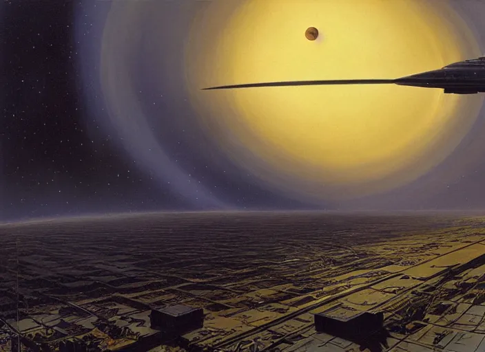 Image similar to big dumb object, matte painting, peter elson