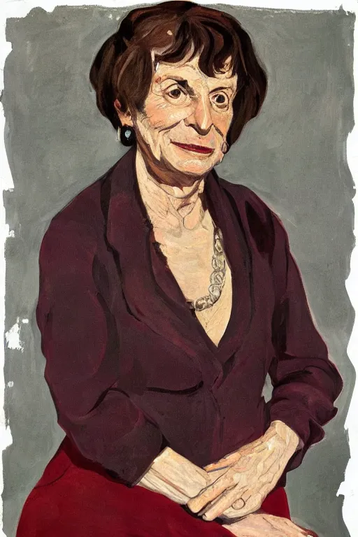 Prompt: portrait of paula rego, by paula rego